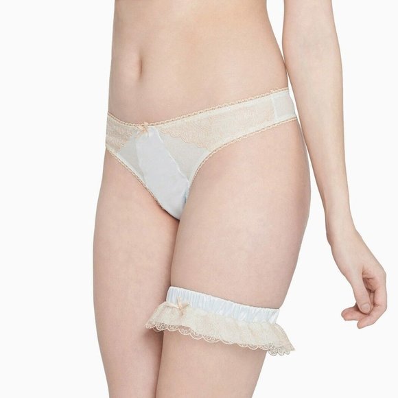 BLUSH LINGERIE Dream of Blue CHERISH Wedding Garter Lace Floral ONE SIZE - Picture 1 of 2
